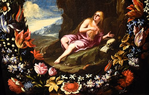 Maria Maddalena in una Ghirlanda di fiori